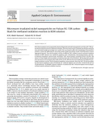 R.M. Abdel Hameed & Rabab M. El-Sherif — Microwave irradiated nickel nanoparticles on Vulcan XC-72R carbon black for methanol oxidation reaction in KOH solution