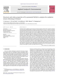 S. Andonova — Structure and redox properties of Co promoted Ni/Al2O3 catalysts for oxidative steam reforming of ethanol