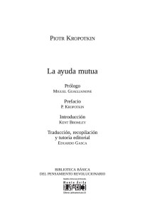 PIOTR KROPOTKIN — La ayuda mutua