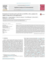 Rodney Foo & Tanya Vazhnova & Dmitry B. Lukyanov & Paul Millington & Jillian Collier & Raj Rajaram & Stan Golunski — Formation of reactive Lewis acid sites on Fe/WO3–ZrO2 catalysts for higher temperature SCR applications