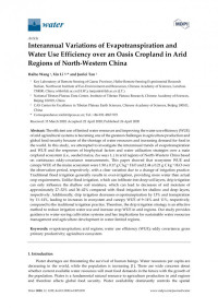 Haibo Wang, Xin Li, Junlei Tan — Interannual Variations of Evapotranspiration and Water Use Efficiency over an Oasis Cropland in Arid Regions of North-Western China