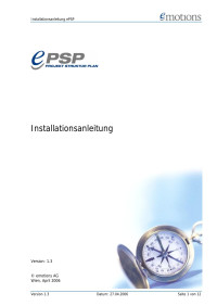 emotions AG — ePSP Installationsanleitung (Version 1.3, 2006)