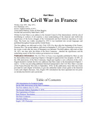 Karl Marx — Civil War in France