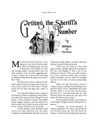 Monte Herridge — Getting the Sheriff’s Number by William H