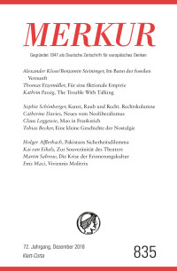 Christian Demand; — MERKUR Gegrndet 1947 als Deutsche Zeitschrift fr europisches Denken - 2018-12