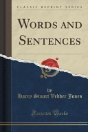 Harry Stuart Vedder Jones — Words and Sentences