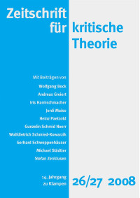 Wolfgang Bock — Zeitschrift für kritische Theorie 26/17 (2008)