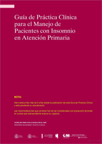 Ministerio de Sanidad de España — Guía de Práctica Clínica para Manejo de Pacientes con Insomnio en Atención Primaria