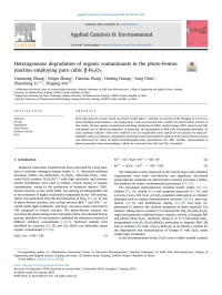 Yuanming Zhang & Ningsi Zhang & Tiantian Wang & Huiting Huang & Yong Chen & Zhaosheng Li & Zhigang Zou — Heterogeneous degradation of organic contaminants in the photo-Fenton reaction employing pure cubic β-Fe2O3