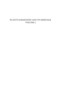 Turner, John Douglas; Corrigan, Kevin; — Plato's Parmenides and Its Heritage, Volume 2