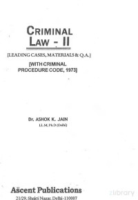 Ashok Kumar Jain — Law of Crimes 2