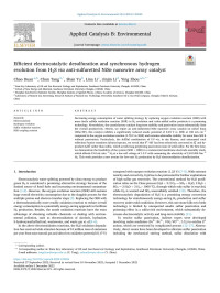 Chao Duan — Efficient electrocatalytic desulfuration and synchronous hydrogen evolution from H2S via anti-sulfuretted NiSe nanowire array catalyst