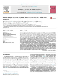 Vincenzo Vaiano & Giuseppina Iervolino & Diana Sannino & Julie J. Murcia & Maria C. Hidalgo & Paolo Ciambelli & José A. Navío — Photocatalytic removal of patent blue V dye on Au-TiO2 and Pt-TiO2 catalysts