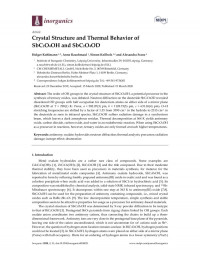 Holger Kohlmann, Anne Rauchmaul, Simon Keilholz, Alexandra Franz — Crystal Structure and Thermal Behavior of SbC2O4OH and SbC2O4OD