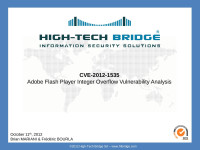 Frédéric BOURLA & Brian MARIANI — CVE-2012-1535: Adobe Flash Player Integer Overflow Vulnerability Analysis