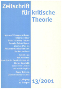 Gerhard Schweppenhäuser — Zeitschrift für kritische Theorie 13 (2001)