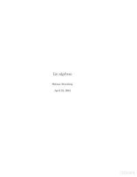 Sternberg — Lie algebras (2004)