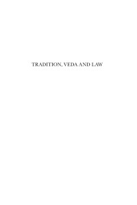 Squarcini, Federico; — Tradition, Veda and Law