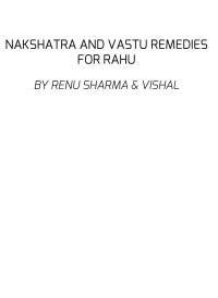 Sharma, Vishal & Sharma, Renu — Nakshatra and Vastu Remedies for Rahu