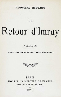 Rudyard Kipling — Le retour d'Imray