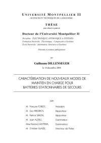 GD — Chapitre I - LA BATTERIE AU PLOMB