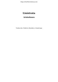 Aristófanes — Lisístrata