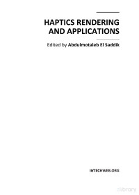 Abdulmotaleb El Saddik — Haptics Rendering And Applications, 1st Edition