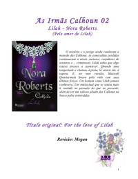 Nora Roberts — As irmãs Calhoun 02 - Lilah