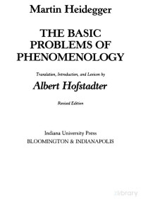 Basic Problems Of Phenomenology [Part 1] — Basic Problems Of Phenomenology [Part 1]