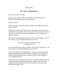 David Sinick — Microsoft Word - The 21 Laws of Boldness.docx