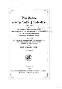 G.W. Carey — Zodiac and the Salts of Salvation