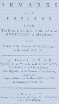 Martha Walker Cook — Remarks on a passage from the river Balise in the bay of Honduras, to Merida