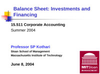 Andrew Lo — Chapter 2 The Classified Balance Sheet