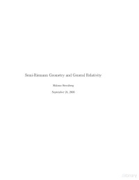 Sternberg — Semi-Riemann geometry and general relativity (2003)