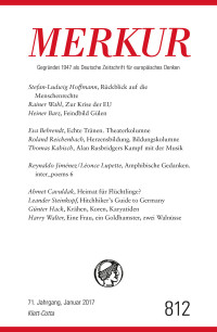 Christian Demand; — MERKUR Deutsche Zeitschrift fr europisches Denken - 2017-01