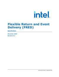 Intel Corporation — Flexible Return and Event Delivery (FRED) Specification