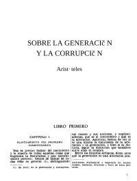 Aristóteles — Sobre la generación y la corrupción