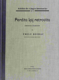 Émile Boirac — Perdita kaj retrovita: originala rakonto