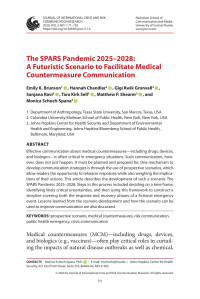 Book Producer       : Appligent pdfHarmony 2.0 — The SPARS Pandemic 2025-2028: A Futuristic Scenario to Facilitate Medical Countermeasure Communication