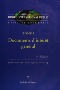 Unknown — Droit international public : notes et documents