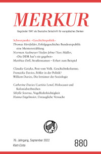 Christian Demand;Ekkehard Knörer; — MERKUR Gegründet 1947 als Deutsche Zeitschrift für europäisches Denken - 2022 - 09