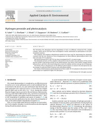 K. Sahel & L. Elsellami & I. Mirali & F. Dappozze & M. Bouhent & C. Guillard — Hydrogen peroxide and photocatalysis