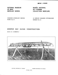 David W. Zimmerly — Hooper Bay kayak construction