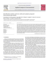 LuÃ­s Adriano S. do Nascimento — Esterification of oleic acid over solid acid catalysts prepared from Amazon flint kaolin