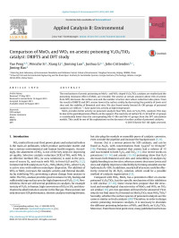 Yue Peng & Wenzhe Si & Xiang Li & Jinming Luo & Junhua Li & John Crittenden & Jiming Hao — Comparison of MoO3 and WO3 on arsenic poisoning V2O5/TiO2 catalyst: DRIFTS and DFT study