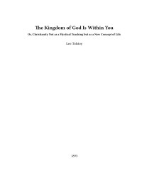 Leo Tolstoy — Kingdom of God Is Within You