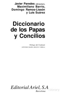 Javier Paredes — Diccionario de Papas y Concilios