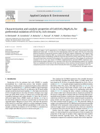 A. Elmhamdi & R. Castañeda & A. Kubacka & L. Pascual & K. Nahdi & A. Martínez-Arias — Characterization and catalytic properties of CuO/CeO2/MgAl2O4 for preferential oxidation of CO in H2-rich streams