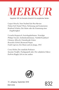 Christian Demand; — MERKUR Gegrndet 1947 als Deutsche Zeitschrift fr europisches Denken - 2018-09