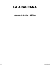 Ercilla y Zuniga, Alonso de — La Araucana